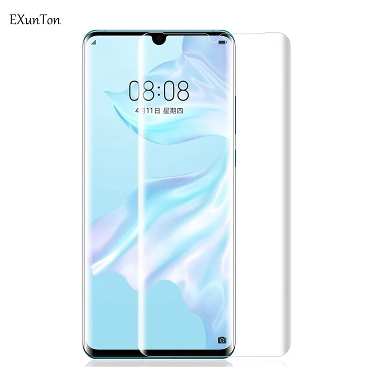 

EXUNTON 3D Full Cover Soft TPU Screen Protector Protective Film for Huawei P30 Pro Mobile Phone Front Film for Huawei P30 Pro