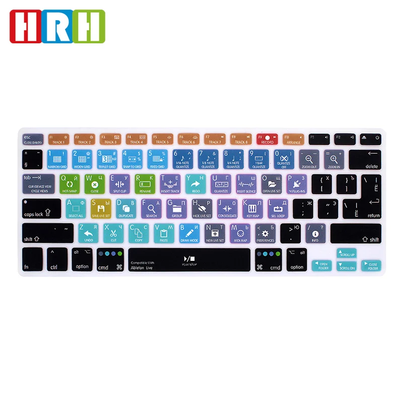 HRH Ableton Live функциональные ярлыки горячие клавиши силиконовый чехол для MacBook Air Pro retina 13 "15" клавиатура протектор