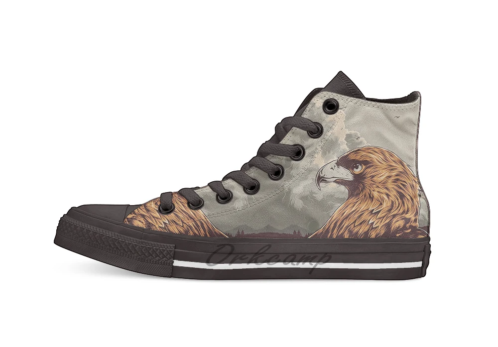 

Eagle Eye In The Big Smoke Unisex High Top Canvas flat Casual Custom shoes Drop Shipping