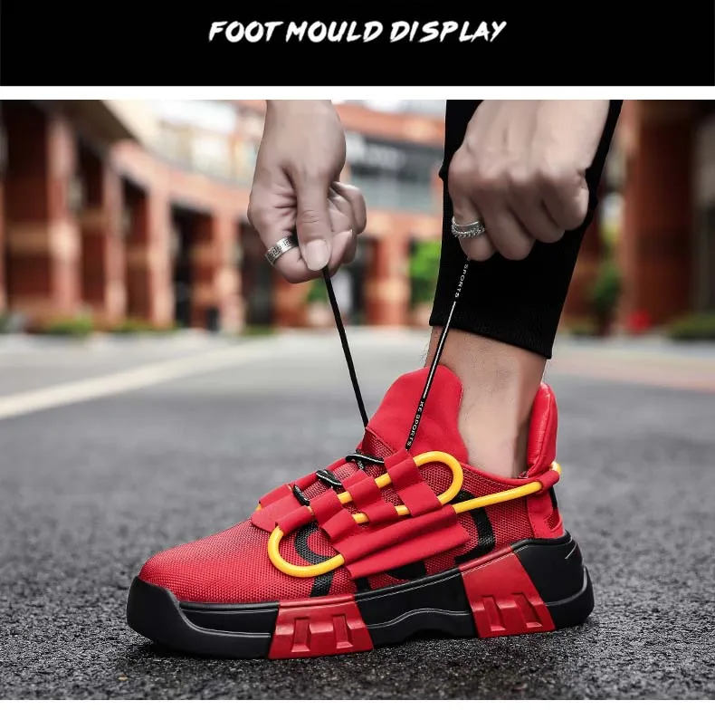 Dropshipping Hot Sell Sports Shoes Men Yellow INS Running Shoes Plus Size zapatillas Height Increasing Classical Retro Sneakers