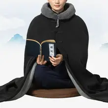 Унисекс зимний теплый плащ для медитации дзен медитация плащ буддийские монахи Шаолинь Костюмы Одежда униформа для боевых единоборств красный/синий