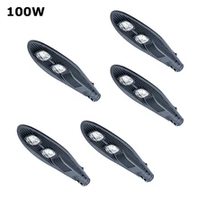 5 шт 100 W Светодиодный уличном фонарном уличная дорога парк-стрит Свет AC85-265V наружного освещения Водонепроницаемый IP65