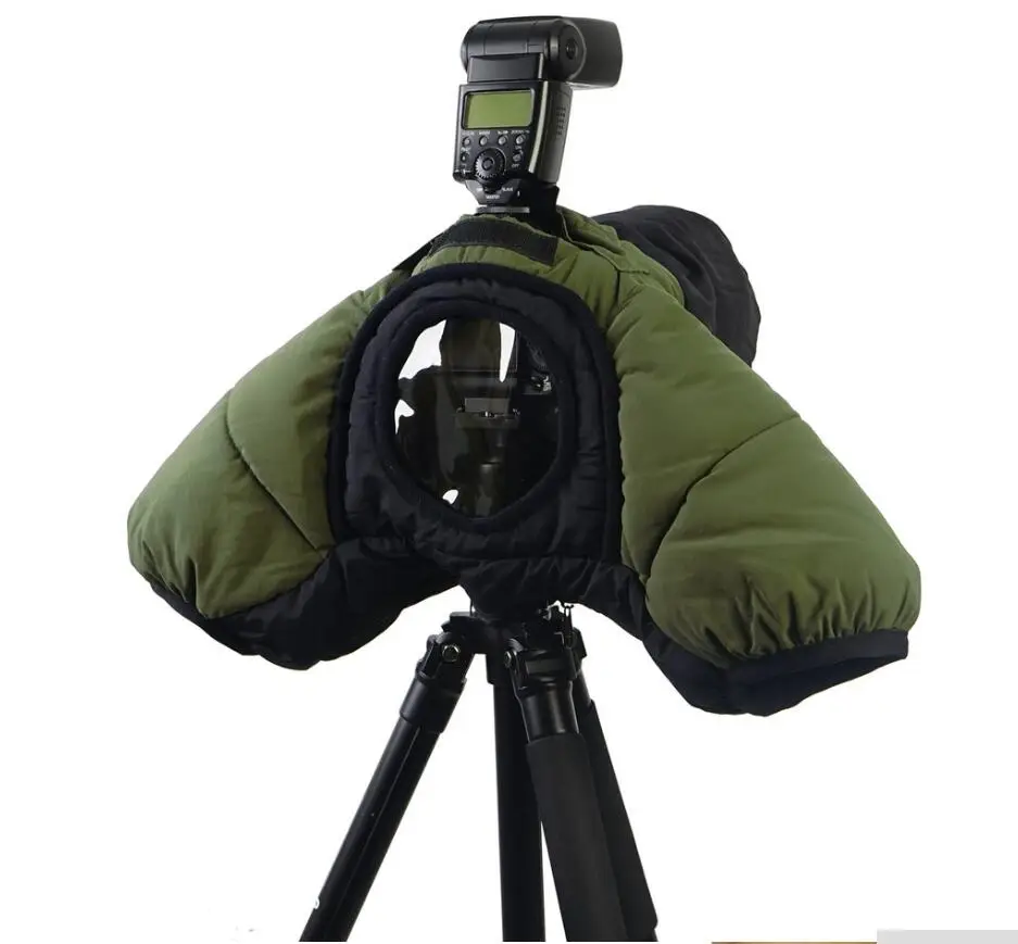 

Meking Waterproof Rain Coat Camera Cover w/ Down Padded Cold-Resistant Sleeve Gear Protection for Outdoor Photography