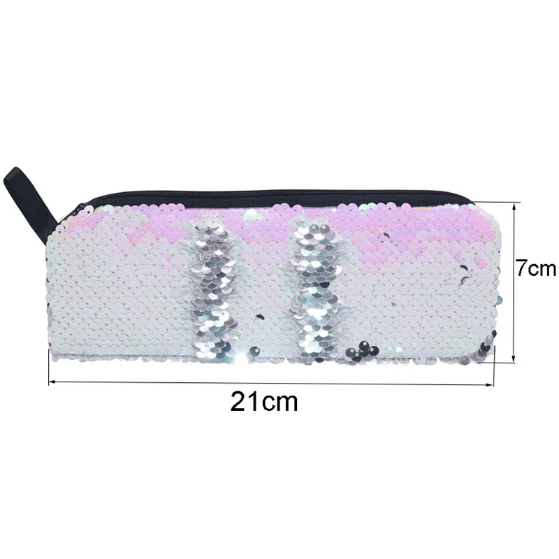 1 шт. новые двусторонние пайетки пенал для девочек школьные принадлежности канцелярские принадлежности для школьников, студентов подарок Волшебное перо пенал для карандашей чехол