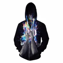 Men Women 3D Outfits All Over Printed Ziper Men Pockets Hoodies Sweatshirt Zip Up Fashion