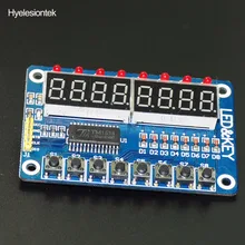 TM1638 светодиодный дисплей 8-битный модуль цифровой трубки для Arduino AYR 7 сегментный 8 бит 0,36 дюйма Красный TM1638 ключ светодиодный дисплей Панель