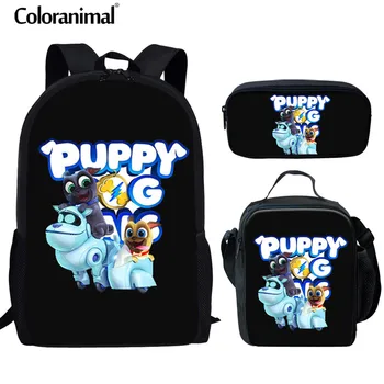 

Coloranimal 3pcs Set Puppy Dog Backpack for Teen Girl College Mochila Back Pack Escolar Kid Pretty Schoolbag Set School Bag