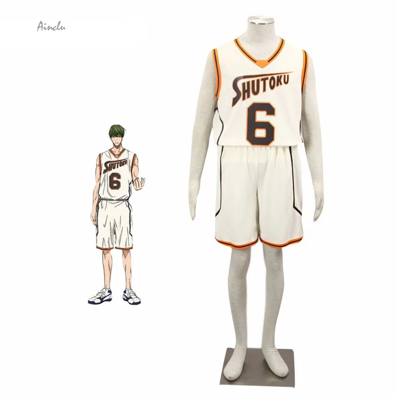 Ainclu Косплей Костюм Kuroko no Basuke SHUTOKU No. 6 10 Midorima Shintaro баскетбольный Трикотажный костюм