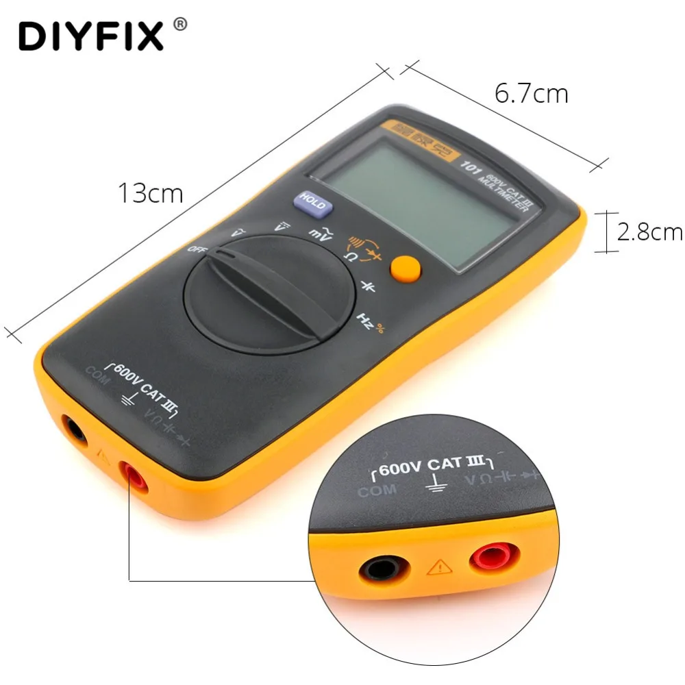 Цифровой мультиметр DIYFIX с автоматическим выбором диапазона для измерения