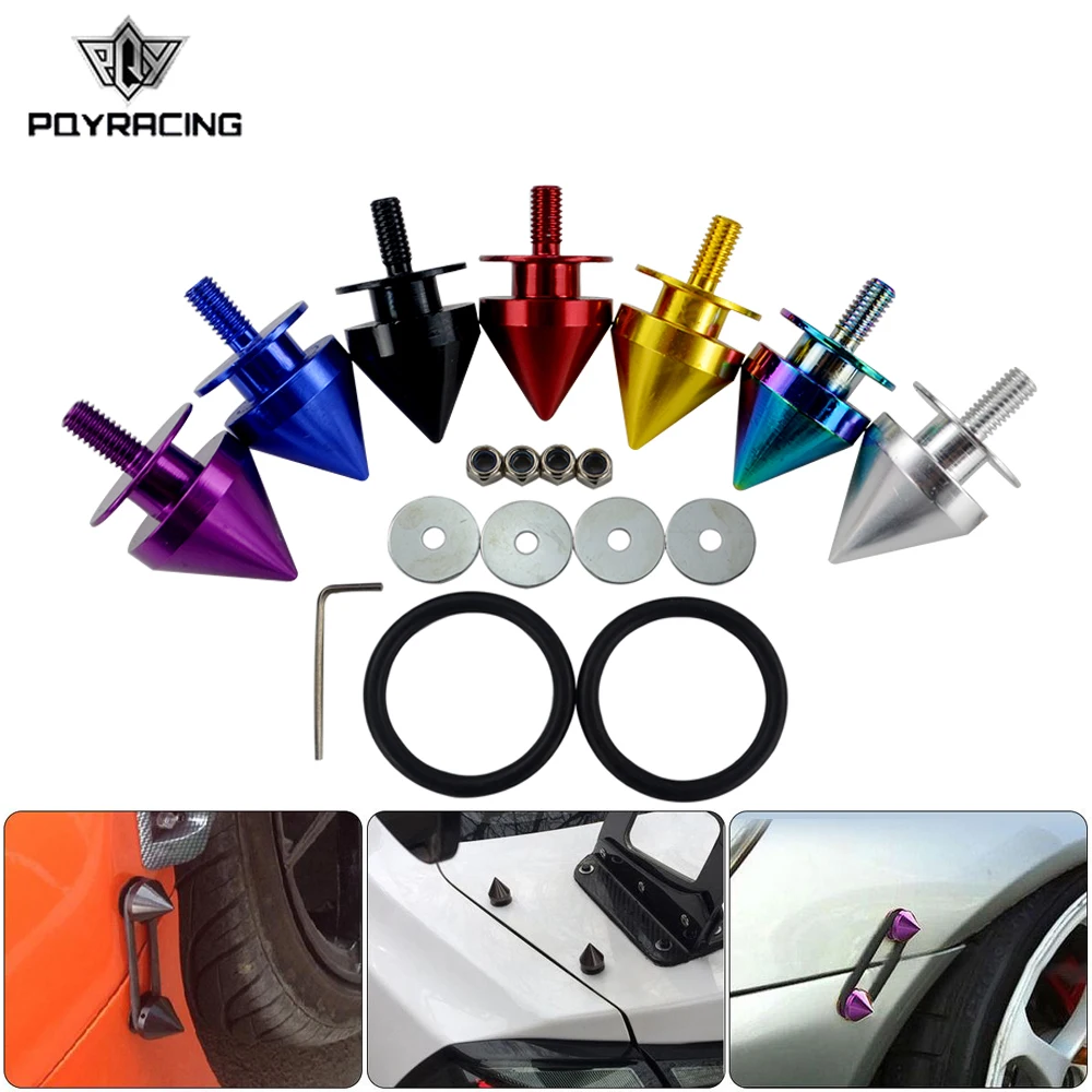 

PQY - 1 Set Car Auto Spike Front Bumper Hatch Lids Quick Release Fasteners Nuts Bolt Alloy PQY-QRF92