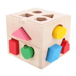 13 отверстия сортировщики для детей; из дерева сортировочная машина игрушка для детей Развивающая игра познавательный Строительная
