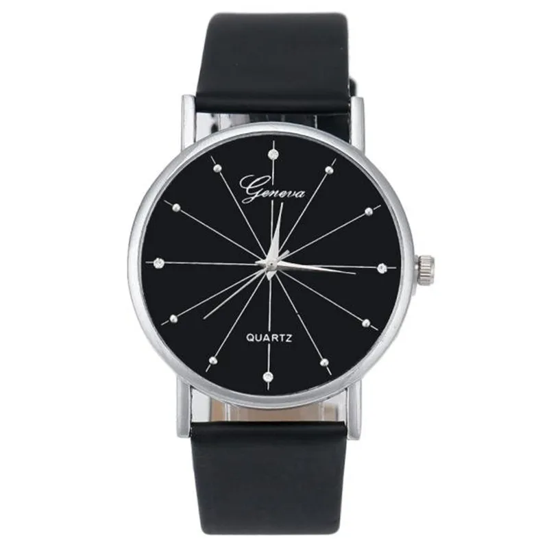 Women's watches casual watches Quartz Dial Analog women's watches with leather bands Women Watches Clock Reloj mujer M14#N (1)