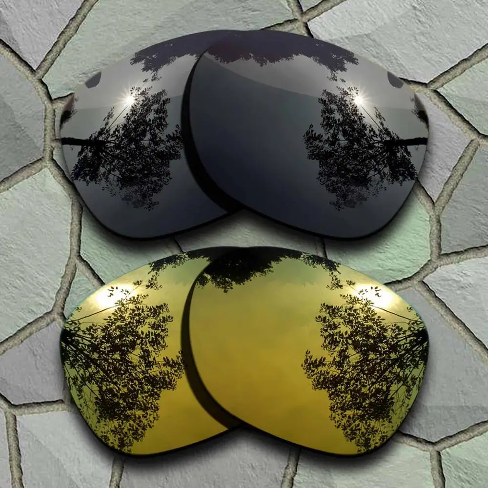 Солнцезащитные очки поляризованные Сменные линзы для Оукли гаража рок-сортов - Цвет линз: Black-Yellow Golden