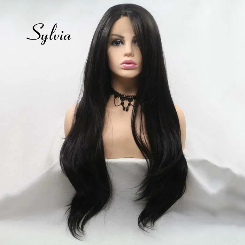 Sylvia 2 # светло-коричневый парик натуральный прямой парик Синтетический Канекалон синтетические волосы на кружеве парики Термостойкое