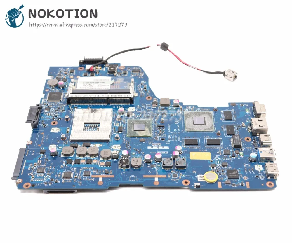 Материнская плата NOKOTION K000121720 PHQAA для Toshiba satellite P750 P755 материнская ноутбука GT540M HM65