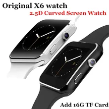2016 New Bluetooth Smart Watch X6 Smartwatch sport watch For Apple iPhone Android Phone With Camera FM Support SIM Card P130