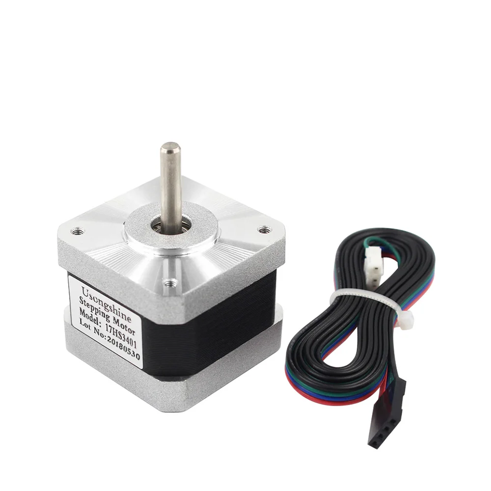 3pcs. Nema17 motor17HS3401 с 4мя фазами, Nema 17(Национальная ассоциация владельцев электротехнических предприятий) шаговый двигатель 42 двигатель 42bygh 1.3A, сертификация CE, ROSH, ISO для станков с ЧПУ лазерной и 3D принтер