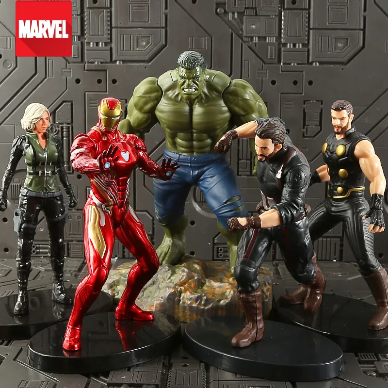 

Marvel Figure Toys Avengers Infinity War 3 Hulk Iron Man MK50 Thor Doctor Strange PVC Statue Figures Collectible Model Doll Boys