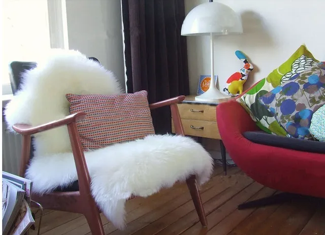 Environment Friendly Carpet Genuine Real Sheepskin Rug White Color Environment Friendly Carpet Genuine Real Sheepskin Rug White Color Australia Wool Bedroom Fur Living
