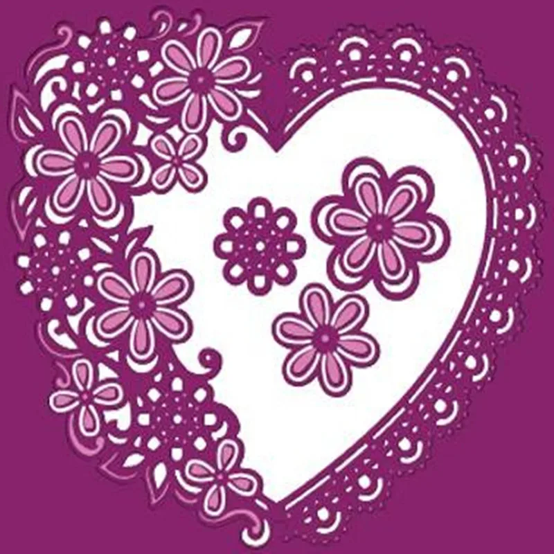 

2019 NEW Flower and Heart Metal Cutting Dies Stencils for DIY Scrapbooking Album Decor Die Cuts Embossing Paper Cards Craft Dies
