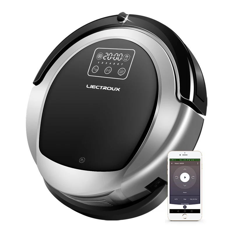 LIECTROUX B6009 робот пылесос для очистки карты дисплея карта навигации Wifi приложение