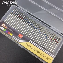 Angnya 30 шт. вольфрамовый Бур для ногтей стальной сплав, бриллиант набор шлифовальных головок Полировальный Инструмент для ногтей для кутикулы маникюра педикюра Инструменты