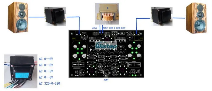 300B Ламповый усилитель комплекты PCB не включая трубки без пайки 6SN7 предусилитель 5U4G выпрямитель HIFI аудио DIY