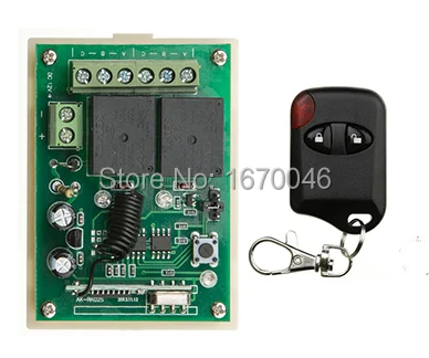 

DC 12V 2CH RF Wireless Remote Control Switch System teleswitch 1X Transmitter +1 X Receiver Learning code smart home z-wave