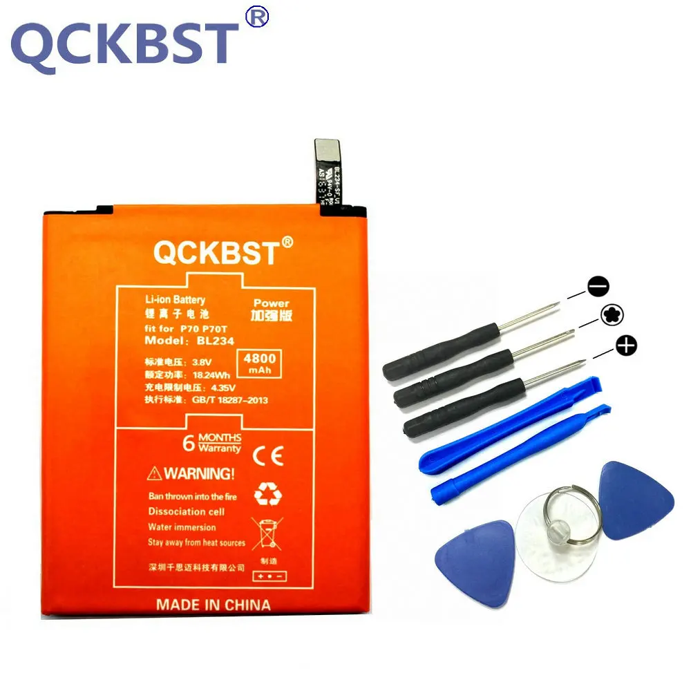 

QCKBST BL234 Battery for Lenovo P70 P70t P70-T 4800mAh High Capacity Phone Li-ion Batteries