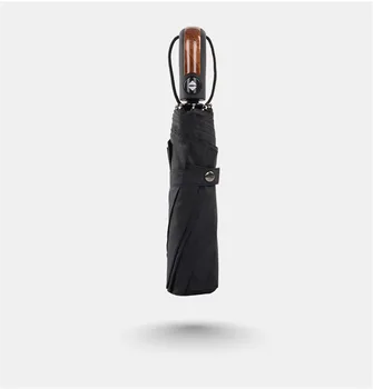 

Imitation-wood Plastics Leather Handle 10 Rib Windproof Three Folding Umbrellas Male Automatic Umbrella Golf Man's Rain Umbrella