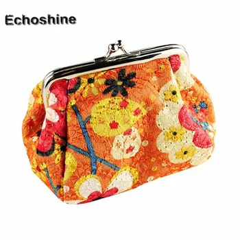 

New brand Fashion and high quality Women Lady Retro Vintage Flower Lightweight Small Wallet Hasp Purse Clutch Bag A1500