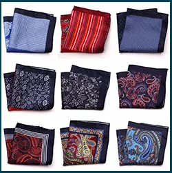 Tailor Smith Для мужчин Paisley Pocket Square микрофибра печати Для мужчин платками синий бордовый Цветочные Платки новый модный мужской костюм Hanky