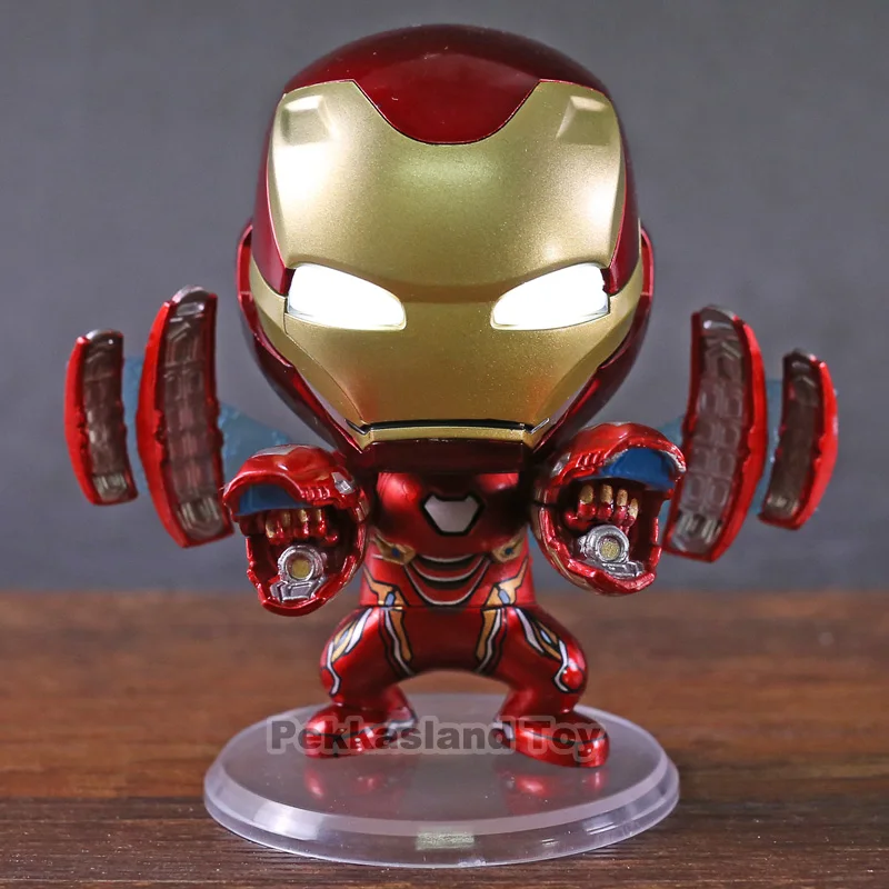 

Avengers Infinity War Iron Man Mark L Hot Toys Cosbaby Bobble Head With Light Action Figure Collection Model Toy