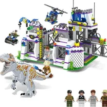TS8000 мир Юрского периода 2 фильм грубые зверские динозавры indominius Rex break Юрский Мир динозавров строительные блоки игрушки
