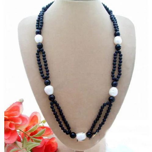 Perfect Handmade Luck Pearl Jewellery Black On-yx Genuine Freshwater Necklace New Free Shipping | Украшения и аксессуары