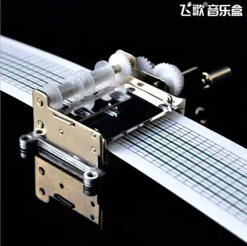 

wholesale 50 sets DIY music box 15 notes Hand crank Paper Strip music box mechanism, unusual christmas/birthday gift
