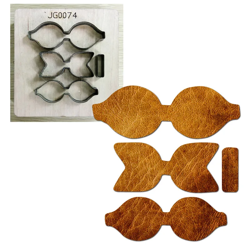 

Customized Leather metal cutting dies Handcraft DIY 3pcs Knot Bow Wooden Laser Punching dies Template Knife Cutting Mould Cutter
