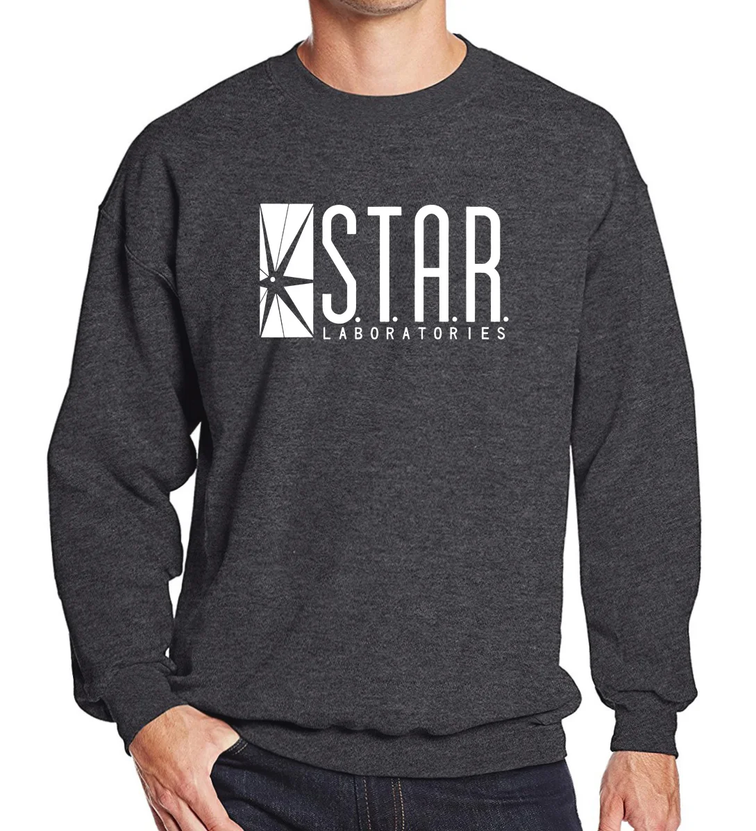 

2019 Sweatshirt STAR S.T.A.R.labs men's sportswear superman series spring winter fleece hoodies fashion O-neck tracksuits