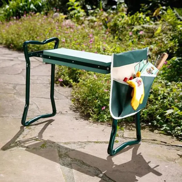 Garden Kneeler with Handles Folding Stainless Steel Garden Stool with