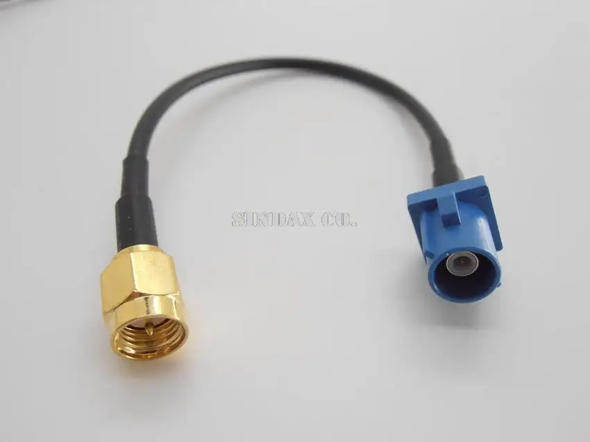 Fakra SMB C 5005 plug to SMA male 6/" RG174 pigtail GPS Telematics Navigation