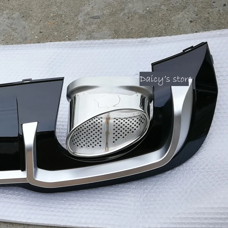 RS3 выглядит PP+ Нержавеющая Задняя бампер для губ Диффузор спойлер конец трубы выхлопной трубы комплект для Audi A3 Sline