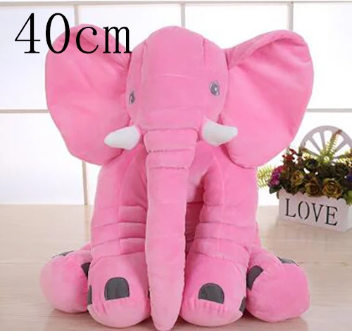 Мягкие животные слон 60 см Pet мягкая игрушка Kawaii милые мягкие игрушки-подушки Малый Мини японский чучела для ребенка красный серый - Цвет: pink 40cm