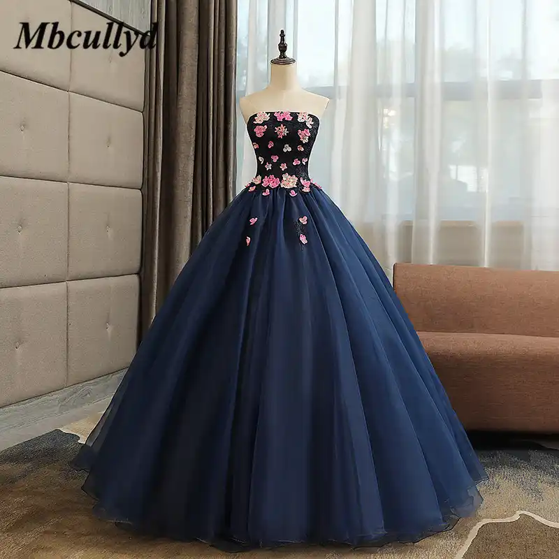 vestido de 15 anos azul forte