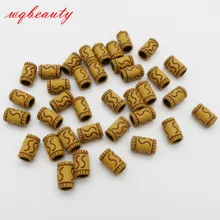 50 шт-150 шт маленькая акриловая деревянная вязанная косичка для волос dread dreadlock бисер трубка микро кольца для детей женские аксессуары