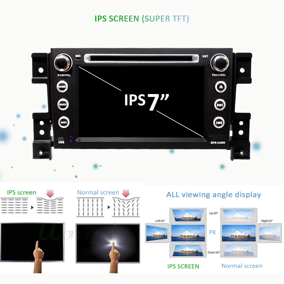 Excellent DSP IPS Android 9.0 4G 64G CAR GPS 2 DIN DVD PLAYER For SUZUKI GRAND VITARA 2007-2013 GPS RADIO STEREO SCREEN NAVIGATION 3
