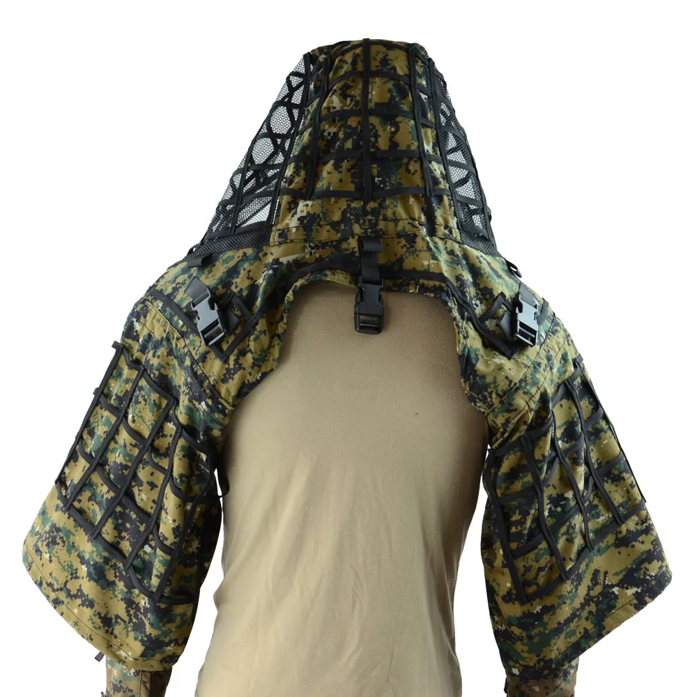 TTGTACTICAL Sniper Ghillie Hood Камуфляжный костюм основа тактическая верхняя одежда для