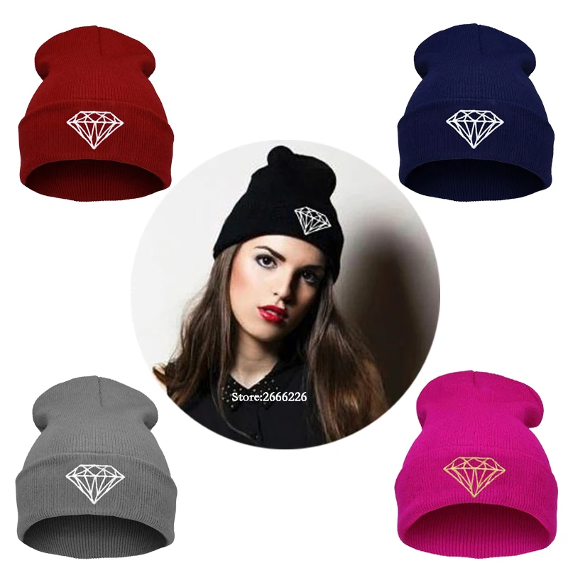 

2017 New Snowflake Hats Skullies Women Autumn Knitted Beanie Stocking Hats Female Spring Winter Bonnet Femme Caps