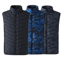 Уличное оборудование, куртка с подогревом, USB, электрический нагревательный жилет, теплый пуховик, зарядка, высокое качество, хлопок, одежда L-6XL