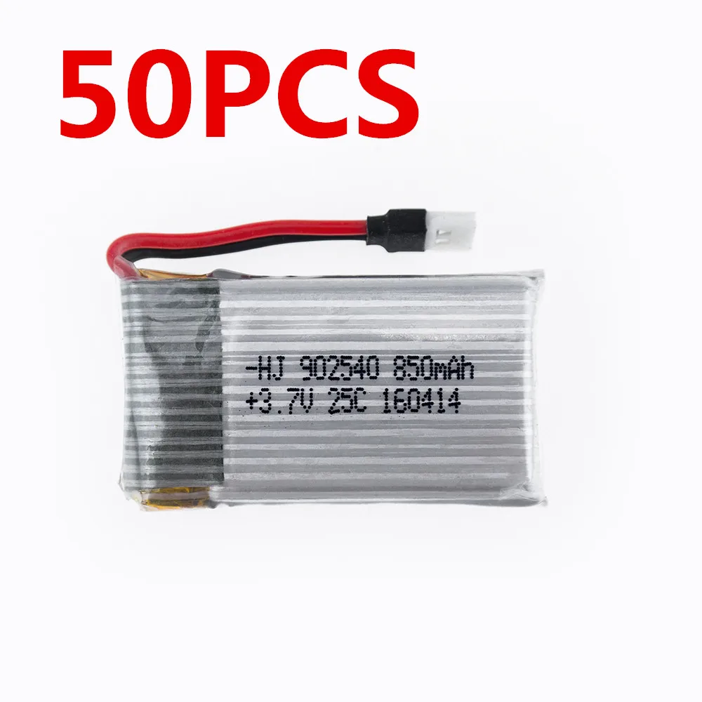 50 шт. 3,7 в 850 мАч lipo батарея 902540 Syma X5C X5SC X5SW Cheerson CX30 RC Квадрокоптер Дрон запчасти