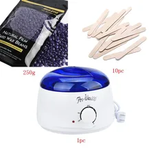 Удаление волос Bean вытирая палочки горячий воск теплее нагреватель горшок набор для депиляции